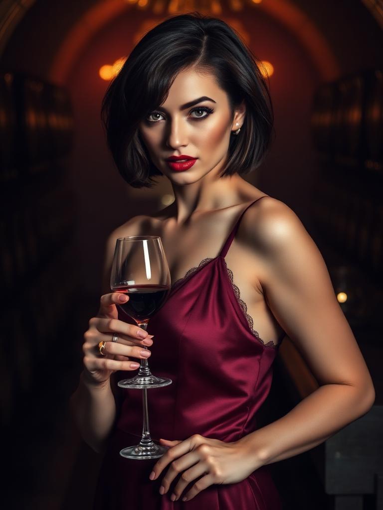Red carpet fantasy — Celebrity-style glamour ai character example for SexyGF AI girlfriend generation